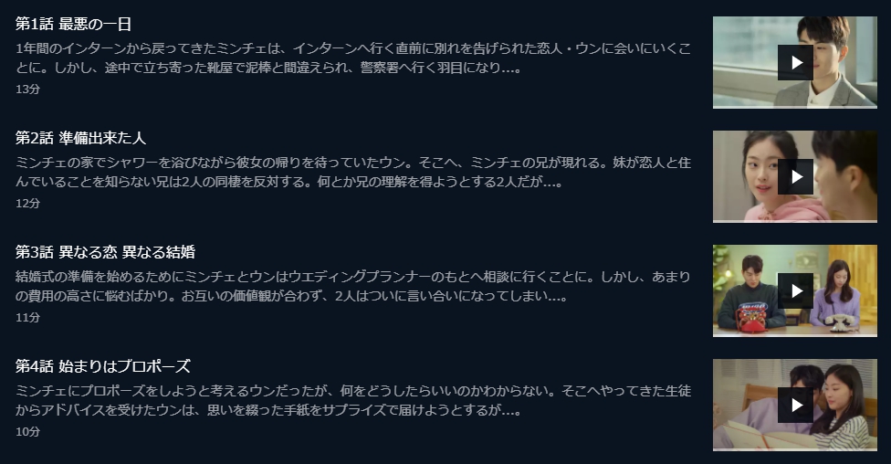 最高のエンディング　U-NEXT　話数
